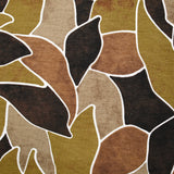 Polycoton imprimé forme marron et kaki