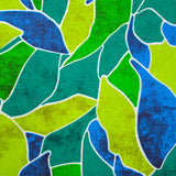 Polycoton imprimé forme vert et bleu