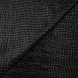 Polyester rayé et satiné effet froissé noir