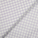 Popeline de coton tissée-teinte à carreaux violet fond blanc