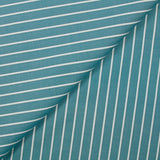 Popeline de coton tissée-teinte rayée 11mm ocean