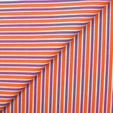 Popeline de coton tissée-teinte rayée orange et violet