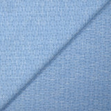 Popeline polycoton imprimée carreaux en pointillisme fond bleu chiné