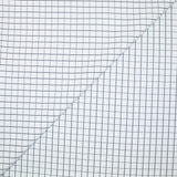 Popeline polycoton jacquard à carreaux gris anthracite fond blanc