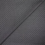 Popeline polycoton jacquard à chevrons et losange fond gris