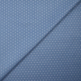 Popeline polycoton jacquard Léon fond bleu jeans
