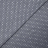 Popeline polycoton jacquard Léon fond gris