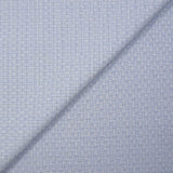 Popeline polycoton jacquard Octave bleu marine et blanc