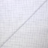 Popeline polycoton tissée-teinte à carreaux Charles gris fond blanc