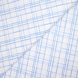 Popeline polycoton tissée-teinte Marceau bleu fond blanc