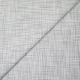 Popeline polycoton tissée-teinte quadrillage gris fond blanc