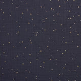Double gaze marine confettis doré