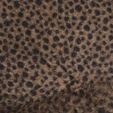 Maille à poil long pois noir fond marron