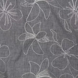 Toile brodée Ariel gris chiné
