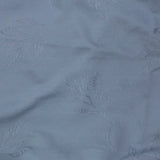 Crepe de viscosa Lily bordado follaje marrón avellana