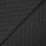 Tissu tailleur laine mélangée rayé gris anthracite