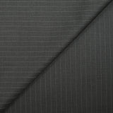 Tissu tailleur 100% laine Super 140's rayé fond anthracite