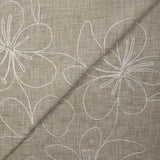 Toile brodée Ariel beige chiné