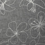 Toile brodée Ariel gris chiné