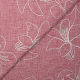 Toile brodée Ariel rose chiné