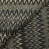 Tweed de coton et soie chevrons noir et gris