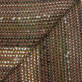 Tweed de laine mélangée Apolline fond vert forêt, camel et noir
