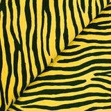 Short cotton velvet zebra mustard background