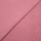 Velours polyester côtelé rose
