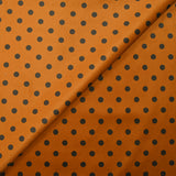 Velours ras imprimé pois fond orange brûlé