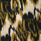 Viscose imprimée feuilles mystiques ocre fond beige