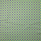 Viscose imprimée fleurs graphiques marine fond jaune beurre