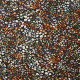 Viscose imprimée fleurs Meryl fond marine