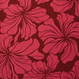 Viscose imprimée grande fleurs fond bordeaux