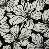 Viscose imprimée grandes fleurs fond noir