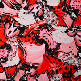 Viscose imprimée papillon rouge