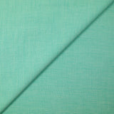 Voile de coton tissé-teint Abbie rayure blanche et menthe