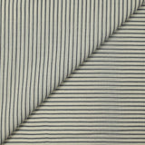 Voile de coton tissé-teint rayure bleue et blanche