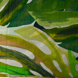 Voile de viscose imprimé monstera vert
