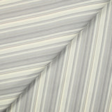 Voile de coton tissée-teinte rayé gris fond blanc