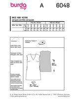 Patron Burda n°6048: Robe