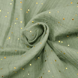 Double gaze jade confettis doré