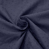 Voile de coton Plumetis marine
