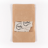 Étiquettes tissées  "Hello" x 5