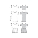 Patron Burda n°6117 : T-shirt & Robe
