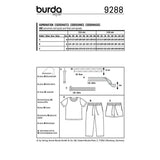 Patron Burda n°9288: Pyjama coordonné enfant