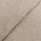 Double gaze grège confettis doré