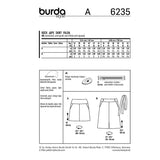 Patron Burda n°6235 : Jupe avec empiècement