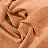 Velours polyester côtelé marron roux