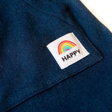 Étiquettes tissées  "Happy " x 5