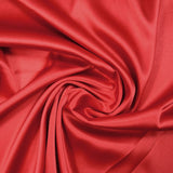 Crêpe satin polyester rouge